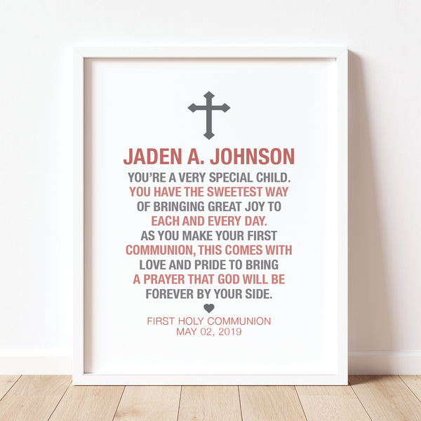 Personalized First Holy Communion Gift for Boy