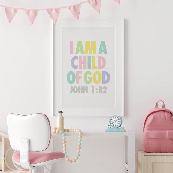 Kid's Bible Verse Art Print