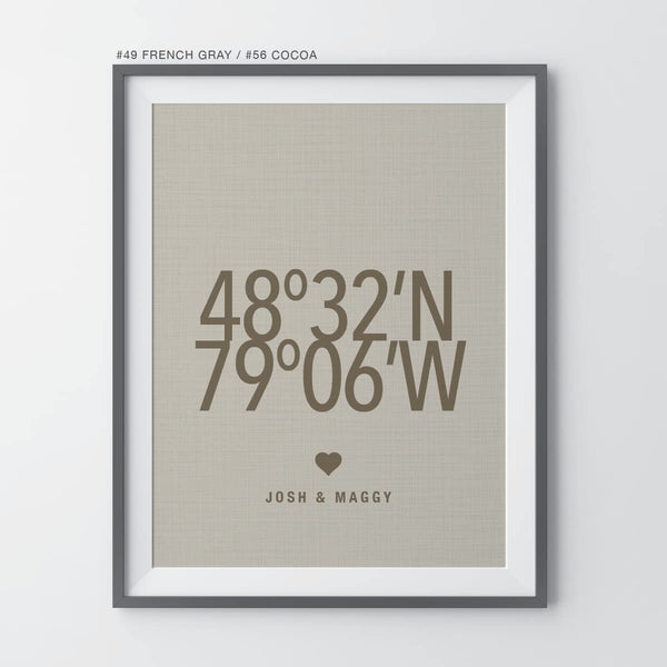 Minimalistic Coordinates Wall Art