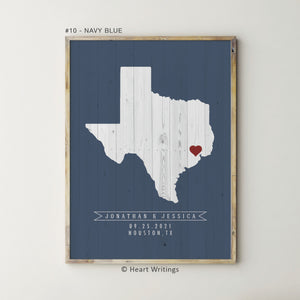 Farm Style Personalized Heart Map Print