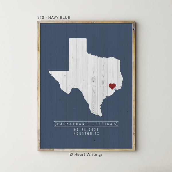 Farm Style Personalized Heart Map Print