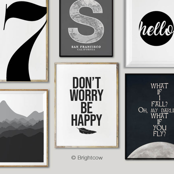 Don't worry be happy printable wall art