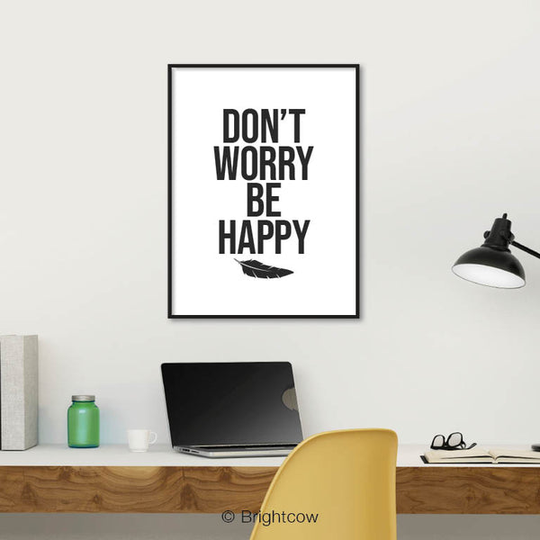 Don't worry be happy printable wall art