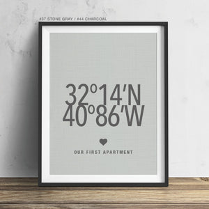 Minimalistic Coordinates Wall Art