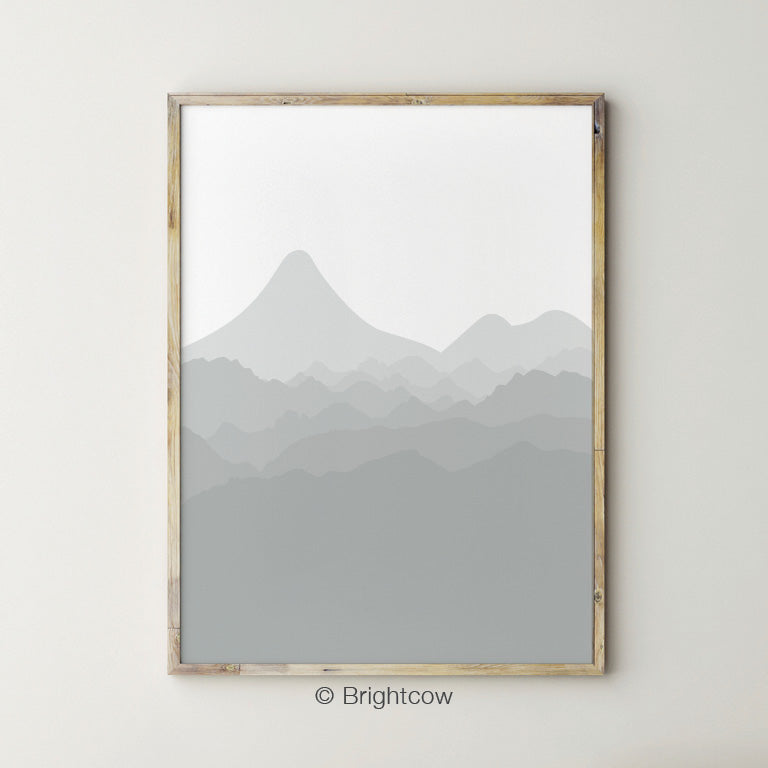 Gray White Printable wall art