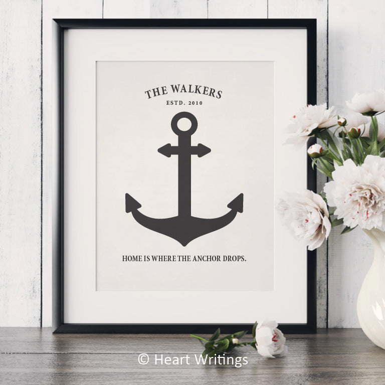 Anchor Anniversary Wall Art Print