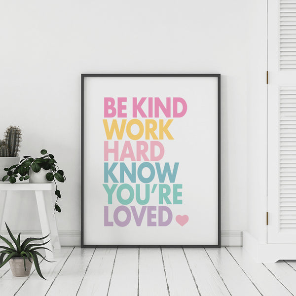 Be kind printable wall art