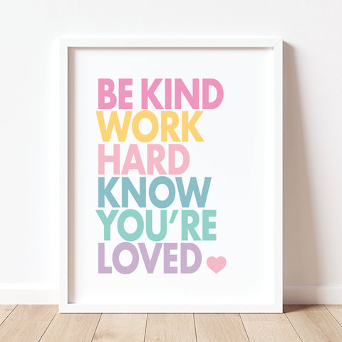 Be kind printable wall art