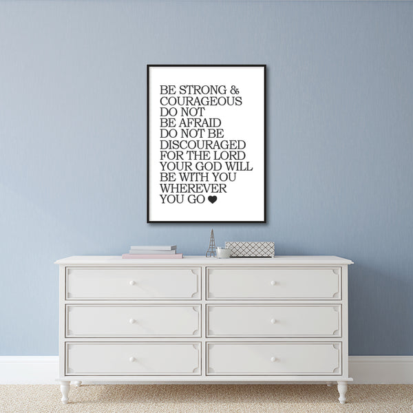 Joshua 1:9 printable wall art