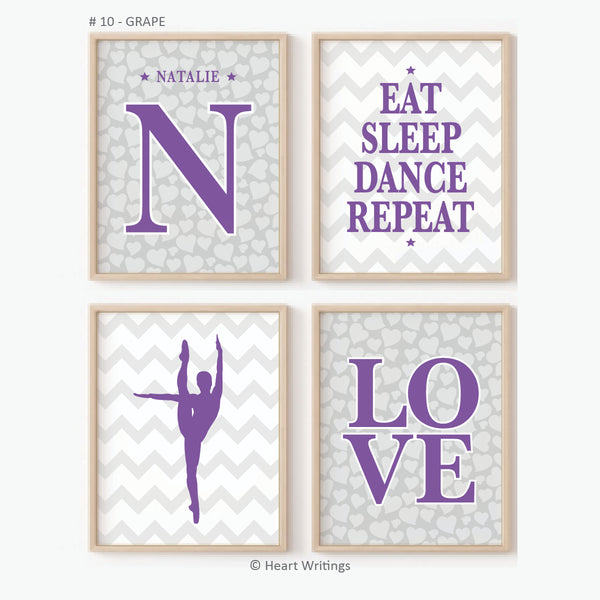 Inspirational dance quote wall art featuring elegant typography and a dancer silhouette, designed to inspire young dancers