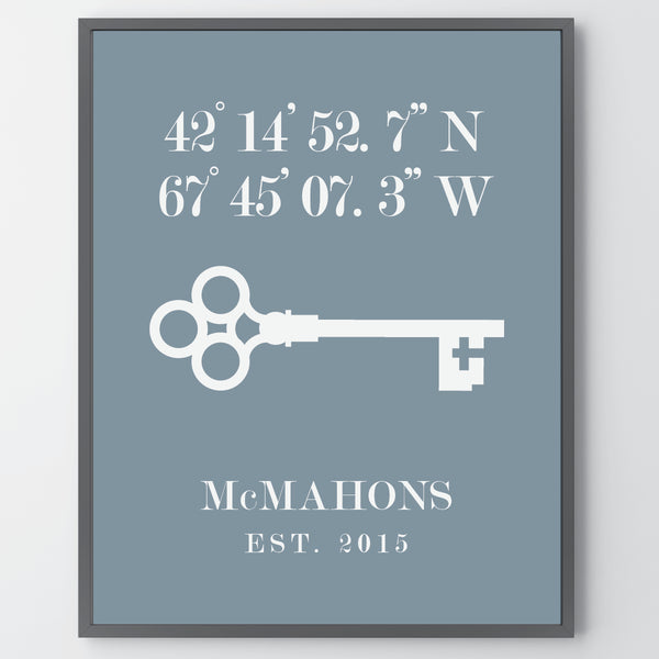 High-end architectural coordinates sign printed on premium 200gsm matte paper