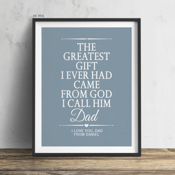 Custom Father’s Day print from daughter