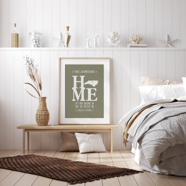Personalized  heart Home wall Print