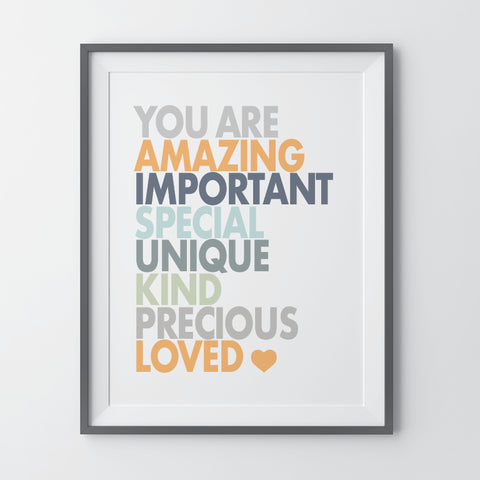 Minimalist Encouraging Wall Art for Kids